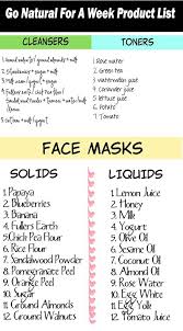 Go Natural For A Week Product List Cleanser Facemask Toner Natural Cleanser Combination Skin Care Oily Skin Care Routine