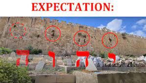 Abū Isrā'īl on X: "Question: Is it true that the Name of God (YHWH יהוה) is appearing on the Eastern Wall of the Temple Mount? Answer: It seems to be a case