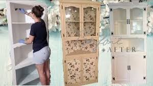What's the best way to build a corner hutch? How Old Is This Thing Diy Refurbished Antique Cabinet Craft With Me Farmhouse Style Youtube