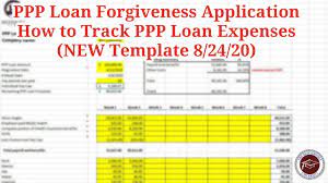 In order for a ppp borrower to have their ppp loans forgiven, the funds need to be used appropriately, and certain conditions need to be met. Ppp Loan Forgiveness Application How To Track Ppp Loan Expenses New Template 8 24 20 Youtube