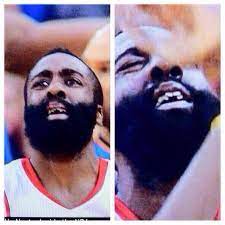 Harden sharing his smile on the court: Hamsterx On Twitter Bimthevillain James Harden S Teeth In A 2 3 Zone This Is Ridiculous Http T Co Pbxutoybxg