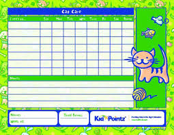 Kids Pet Care Charts Caring For A Cat Kid Pointz