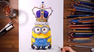 Minions King Bob Speed Drawing Drawholic Easy Disney Drawings Minion Art Disney Drawings