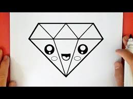 Come Disegnare Un Diamante Kawaii Youtube Disegni Semplici Kawaii Disegni Kawaii
