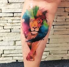 Watercolor lion tattoo on pinterest | watercolor lion lion tattoo and. Watercolor Lion Tattoo Juninho 1a Kickass Things