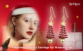 Amazon.com: BriLove Christmas Tree Earrings for Women, Lovely Cute Enamel  Hook Dangle for Party Prom Accessories Green Gold-Toned: Clothing, Shoes &  Jewelry