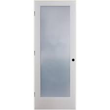 Enhance any home style with pca custom handcrafted aluminum screen doors. American Building Supply 28 In X 80 In Primed Flush Frosted Glass Solid Core Primed Pine Wood Right Hand Outswing Single Prehung Interior Door In The Prehung Interior Doors Department At Lowes Com
