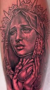 Mama Mary Back Tattoo