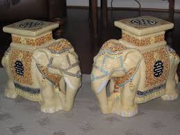 Vintage Vietnamese Elephant Garden Stool Side Table Etsy Ceramic Elephant Vintage Elephant Elephant Plant