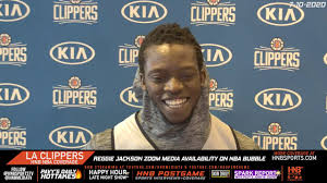 Jackson got thrown on the clippers, played for a couple weeks, had to wait four months to play again, then ended up as a. Reggie Jackson On Nba Bubble Media Availability 7 10 2020 La Clippers Youtube