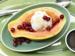 Papaya Mit Eisfullung Rezept Fettarme Desserts Rezepte Rezepte Mit Obst