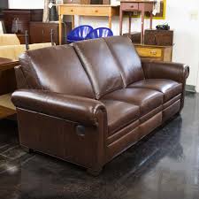 Ethan Allen Conor Power Incliner Brown Leather Sofa Brown Leather Sofa Sofa Leather Sofa