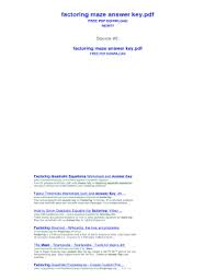 Solving quadratic equations with square roots 2. Factoring Maze Fill Online Printable Fillable Blank Pdffiller