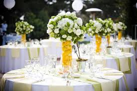 Decorating With Lemon Flower Centerpieces Wedding Wedding Table Centerpieces Festive Table Setting