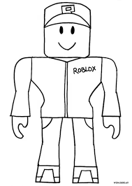 This roblox avatar coloring page shows a dj roblox wearing a headset on his neck. Coloring Pages Roblox Print For Free