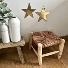 Petit Tabouret Marocain Cuir Beldi Petit Tabouret Bois Tabouret Marocain Tabouret