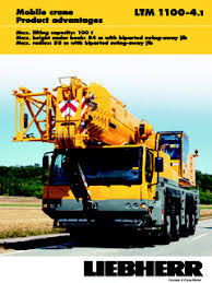 Liebherr Ltm 1100 4 1 Specifications Cranemarket