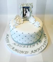 Diamond Wedding Anniversary Cake With Quilting And Edible Frame 40th Wedding Anniversary Cake 60 Wedding Anniversary Cake Wedding Anniversary Cakes