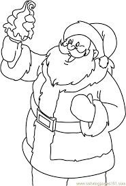 Holidays teddy bear eating ice cream coloring pages to color, print and download for free along with bunch of favorite holidays teddy bear coloring page for kids. Santa Eating Ice Cream Coloring Page For Kids Free Santa Claus Printable Coloring Pages Online For Kids Coloringpages101 Com Coloring Pages For Kids