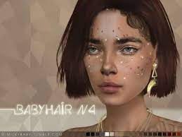 Mimilky babyhair n2 by daerilia. Baby Hair For The Sims 4 Sims 4 Sims Baby Hairstyles