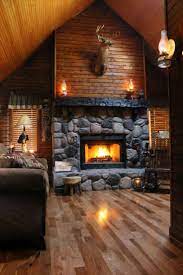 Whether you're looking to tackle a bold brick face with a softer look, add a bit of texture with tile, or just swap out the styling with some new accessories, we've rounded up a few fireplaces favorites that are sure to spark a flame of design inspiration. 30 Dreamy Cabin Interior Designs Cabin Interior Design Home Fireplace Log Cabin Homes