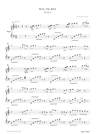 ноты для фортепиано River Flows In You скачать бесплатно Kiss The Rain Simple Version Yiruma Stave Preview 1 Easy Piano Sheet Music Piano Music Piano Sheet Music Free