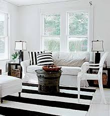 Bedroom Black And White Home Decor Decorating With Stripes Photos Myhomeideas Com Black And White Living Room Black White Rooms Living Room New York