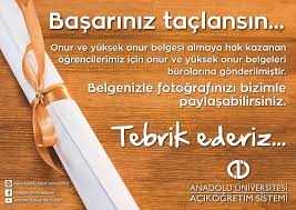 .olan yüksek onur öğrencisi, genel not ortalaması 3,00 ile 3,49 arasında olan ise onur öğrencisi olarak mezun olur. Facebook