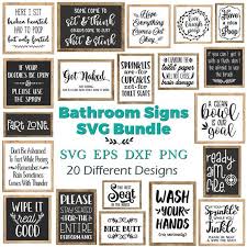 Bathroom Sign Svg Bundle Funny Bathroom Svg Restroom Quotes Etsy Bathroom Signs Bathroom Humor Bathroom Quotes