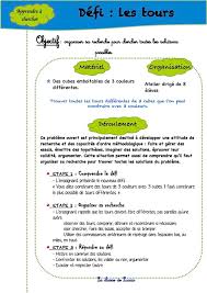 Defi Les Tours Math Gs Defi Maths Maths Maternelle