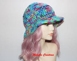 Handmade Crochet Hat, Cloche Crochet Hat, Colorful Crochet Hat, Vintage  Style Crochet Hat, Spring Winter Fall Crochet Hat