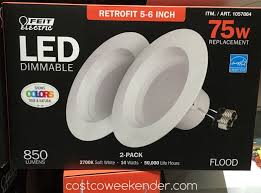 These led retrofit kits are compliant with new california energy commission title 20 light bulb standards. Feit Electric 75w Led Dimmable 5 6 Retrofit Kit Costco Weekender