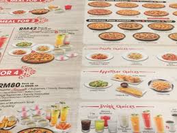Pizza hut menu has three types of signature pizza crust é¤å»³èœå–® Picture Of Pizza Hut Kluang Tripadvisor