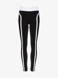 High Waist Contrast Stripe Leggings