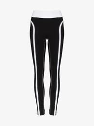 High Waist Contrast Stripe Leggings