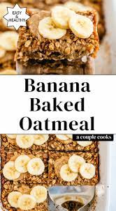 Banana Baked Oatmeal Recipe Banana Baked Oatmeal Baked Oatmeal Recipes Healthy Baked Oatmeal Healthy