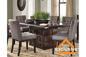 Dark Brown Chanella Table And Base View 1 Furniture Dining Room Table Contemporary Dining Table