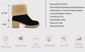Location:united kingdom, from the seller alexandra. Amazon Com Dotacoko Women Cute Warm Short Boots Suede Chunky Mid Heel Round Toe Winter Snow Ankle Booties Snow Boots