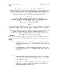 Start studying mla citation practice. Works Cited Lesson Plans Worksheets Lesson Planet