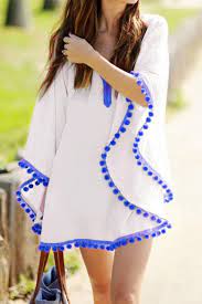Cute Beach Cover Up Long Sleeve Swimwear Chiffon Long Sleeve Beachwear For Women