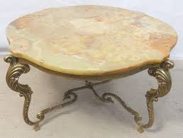 Basel coffee table — james duncan. Onyx Marble Top Ornate Brass Base Coffee Table Sold