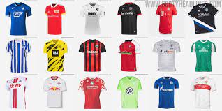 Choose the classic red home jersey as worn at the allianz arena or support dei bayern on their travels with the latest away and european kits. All Bundesliga 20 21 Kits Overview 100 Complete Footy Headlines