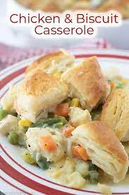 Chicken Biscuit Casserole Is A Simple Weeknight Dinner Recipe Chicken Biscuit Casserole Chicken And Biscuits Easy Chicken Dinner Recipes