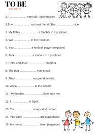 Verbo To Be Interactive And Downloadable Worksheet Check Your Answers Online Or Send The English Grammar For Kids Grammar For Kids English Worksheets For Kids