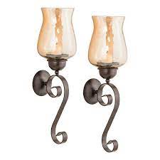 These candle holders sconces can be customized too. San Miguel Hurricane Votive Candle Holder Wall Sconce 4 Piece Set