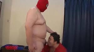 Japanese chubby gay with Spiderman Cosplay - ThisVid.com