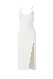 Side Split Midi Dress Dresses David Koma Midi Dress