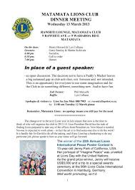 I am writing to inform you that with much thought i am regretfully resigning as a member of the hometown citizens association. March 2013 Bulletin Lions Clubs New Zealand