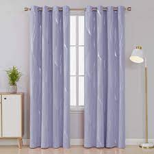 Silver Wave Striped Pattern Thermal Insulated Blackout Curtains Grommet 2 Panels Light Pu In 2021 Light Blue Curtains Curtains Thermal Insulated Blackout Curtains