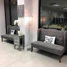 Matte Queen On Instagram Our Waiting Area Is Complete Thank You Society6 For These Amazing Throw Pillow Salon Furniture Nail Salon Decor Salon Waiting Area